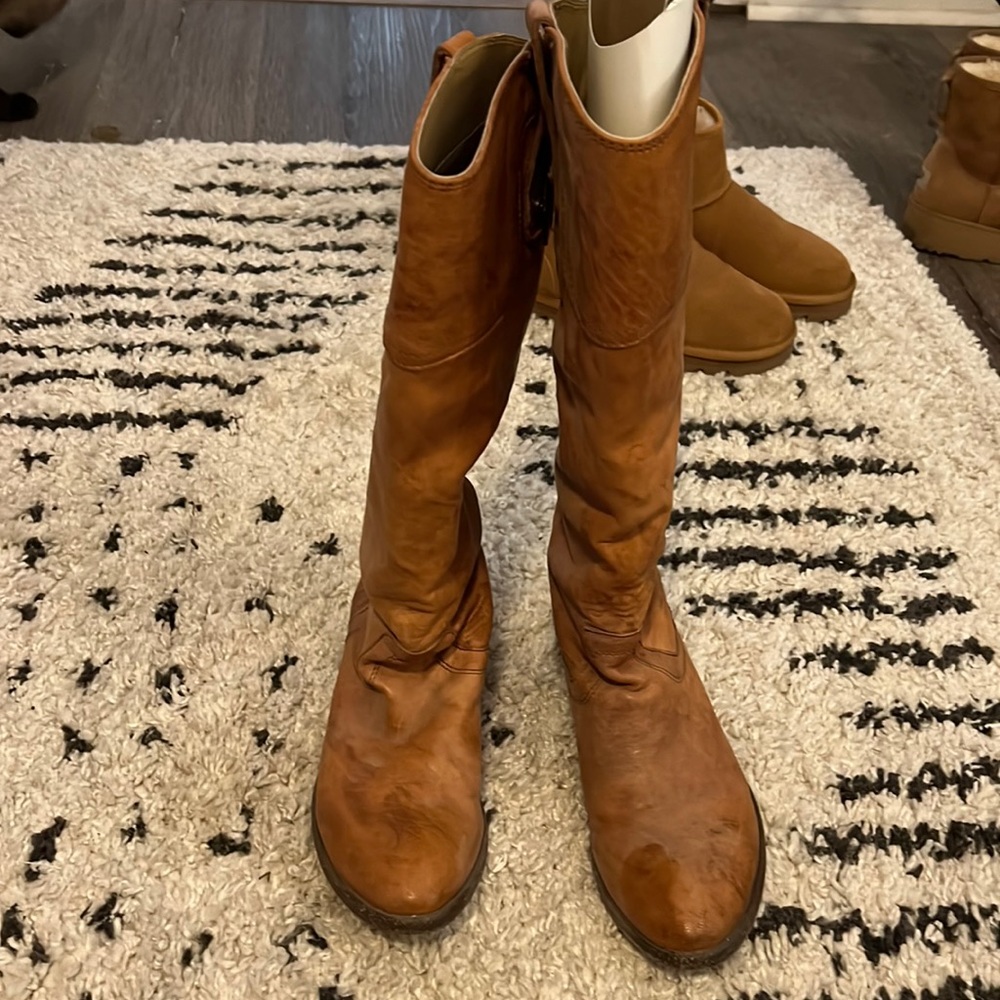 Leather boots